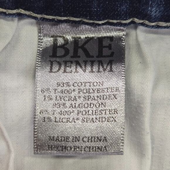 BKE Buckle Nolan Jeans 38x32 Straight Fit Blue Feather Whisker y2k 2000s (36x30) - Picture 5 of 14